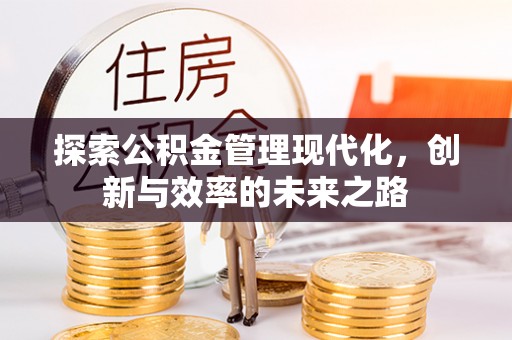 四会探索公积金管理现代化，创新与效率的未来之路